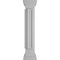 Ekena Millwork 8"W x 48"H End Newel Post with Panel, Peaked Capital & Base Trim (Installation kit included) NWL08X48EPP0B0 - alternate 7
